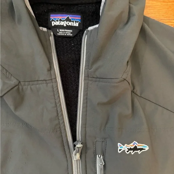 Men's Grey Patagonia Snap Dry Hoody - Picture 3 of 8